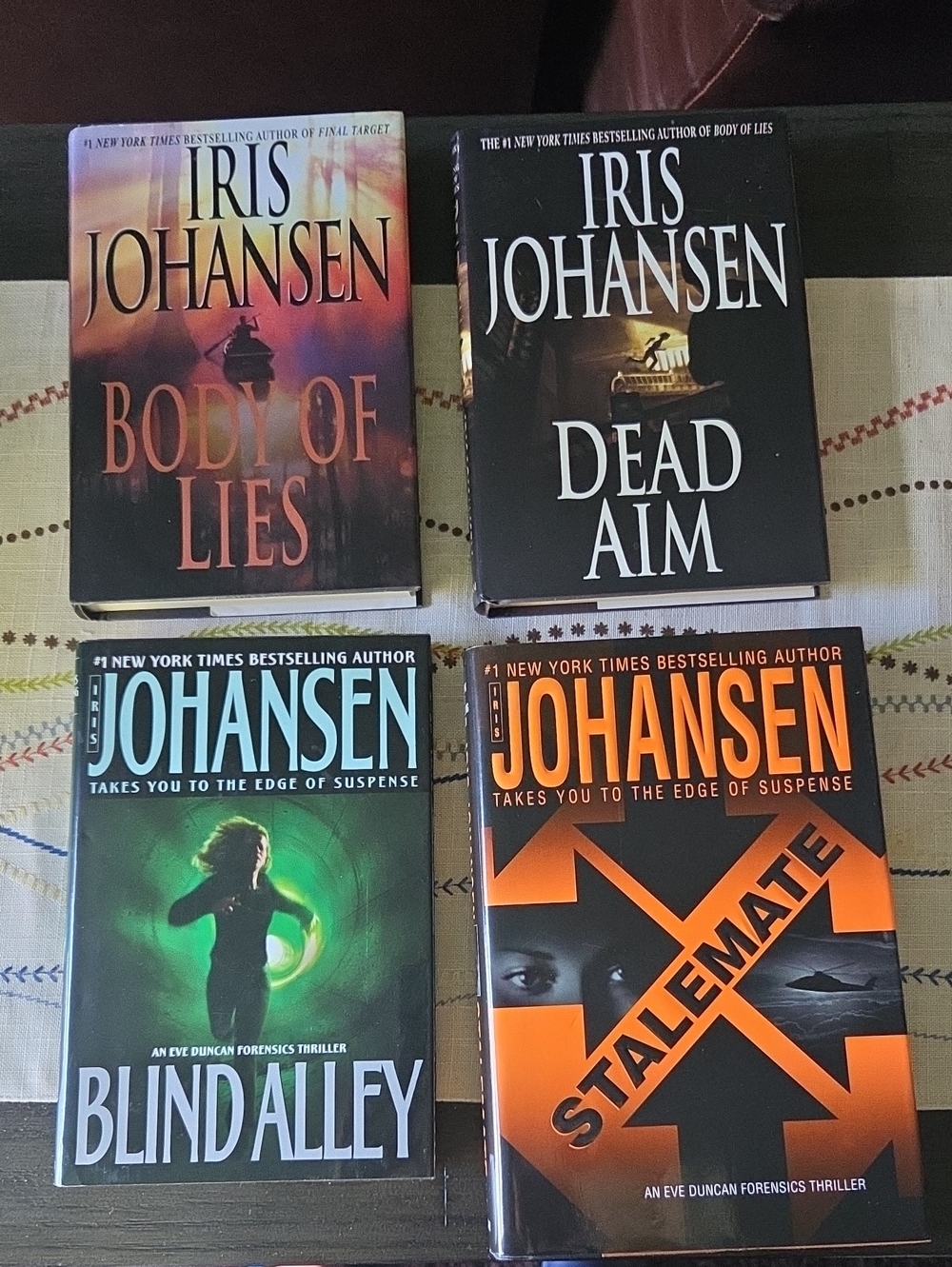 Four Iris Johansen Hardcover Fiction Books,  Eve Duncan Series